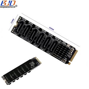 6 SATA 3.0-Anschluss an NGFF M.2 Key-M NVME-Schnittstellenadapter-Erweiterungs-Riser-Karte 6 Gbit/s ASM1166 für Festplatten laufwerk - Product Image 3
