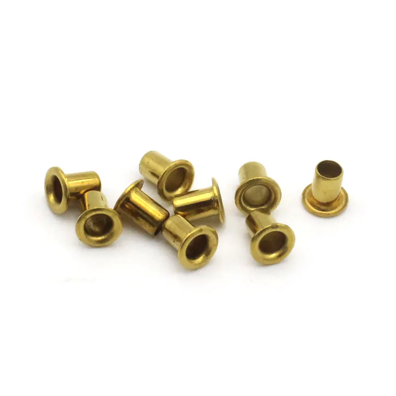 Gold Surface Rivets for leather hollow rivets for using in stationery garment rivets Different Using