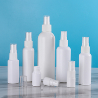 Flacon pulvérisateur en plastique HDPE de 100 ml, pompe pulvérisatrice, impression sérigraphique personnalisée pour lotion, parfum, soin de la peau, sérum