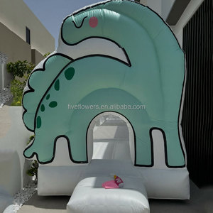 Casa de Rebote Inflable Grande para Exteriores con Diseño de Dinosaurio, Blanca, Completamente de PVC, 10x10 - Product Image 3