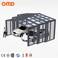 Abri de voiture électrique rétractable d'extérieur, mobile et pliable, véranda en verre, abri de jardin intelligent et automatique, auvents et abris de voiture
