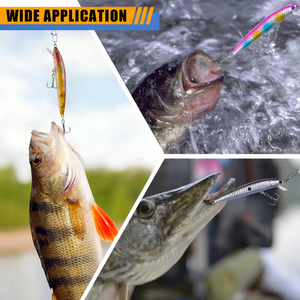 Lot de 8 leurres minnow très demandés – Jerkbait, leurres coulants, leurres durs, crankbaits <span class=keywords><strong>pour</strong></span> <span class=keywords><strong>la</strong></span> pêche à <span class=keywords><strong>la</strong></span> truite, au poisson-chat, au musky et au brochet en rivière - Product Image 3