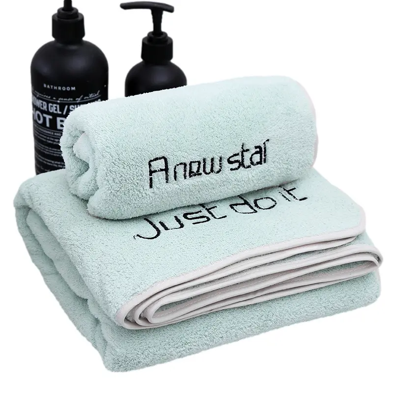 Оптовая продажа, набор из двух предметов, мягкие и хорошо впитывающие утолщенные полотенца и банные полотенца из кораллового бархата