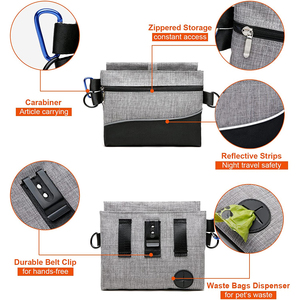 Bolsa de tratamiento para perros con cierre magnético, porta comida para cachorros con bolsillo interior impermeable extraíble - Product Image 6