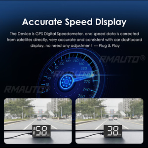 จอแสดงผลบนกระจกหน้ารถ GPS HUD สำหรับรถยนต์ แสดงความเร็วรถยนต์เป็นกิโลเมตรและไมล์ ขนาดเล็ก - Product Image 3