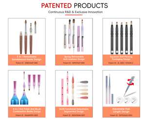 Brochas de Uñas Acrílicas con Mango Metálico Retráctil y Pelo Kolinsky Sable Personalizadas para Proveedores de Uñas - ¡Gran Venta! - Product Image 6