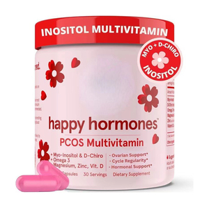 Nuturenova Happy Hormones Vitamines Capsules pour l'équilibre hormonal Adultes Myo-Inositol D-Chiro Inositol Multivitamines Améliore l'immunité - Product Image 1