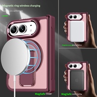 Coque de téléphone pliable magnétique à chargement sans fil populaire pour iPhone Duo, étui arrière fin givré, vente en gros
