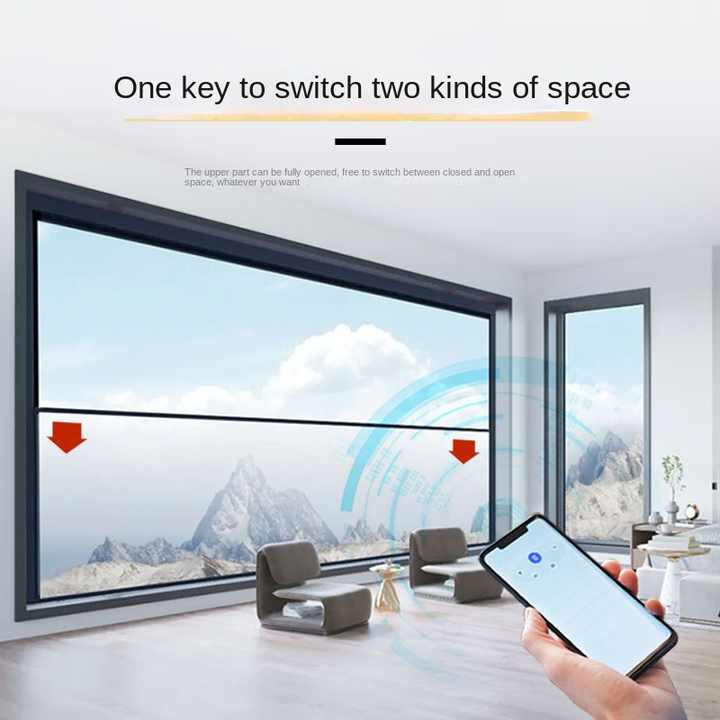 Modern Big Picture Black Aluminium Frame Tempered Glass windows Custom Large Panoramic Aluminum Sliding Window
