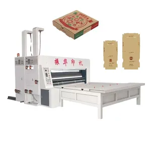 Máquina troqueladora ranuradora de impresión de alimentador de cadena de fabricación de cajas de cartón de alimentación semiautomática