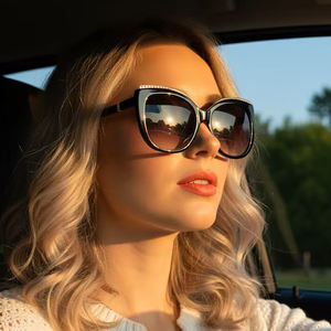 แว่นกันแดดผู้หญิงทรงหรูหรา รุ่นใหม่ ปี <span class=keywords><strong>2026</strong></span> ป้องกันรังสียูวี 400 แบรนด์หรู ทรงผีเสื้อ ขนาดใหญ่ ทรงแคทอาย สำหรับกิจกรรมกลางแจ้ง - Product Image 4