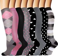 Haute qualité coloré 20-30mmhg Sport genou haute course cyclisme personnalisé infirmière chaussettes de Compression pour femmes et hommes