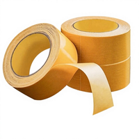 Ruban adhésif en tissu de verre double face jaune à grille 48mm 20m, polyuréthane thermofusible, forte adhérence, haute viscosité, sans trace, pour exposition et mariage