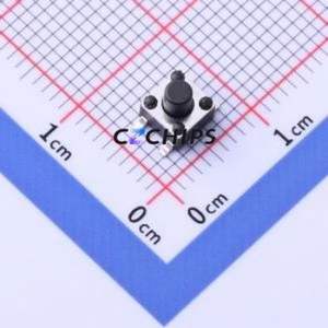 TD-1150SR-5.0H-160 Tactile Switch SMD Switch Single Pole Single Throw Round Button 1.6N Vertical Mount - Product Image 1