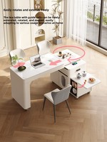 Ensemble table et chaises de balcon en ardoise pour petits espaces, table à thé simple intégrée, mobile, extensible et rotative