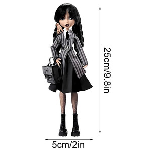 Poupée Wednesday Addams, figurine en PVC à l'échelle 1:6, 30-50 cm, avec support et sac à dos, pour enfants de 8 à 13 ans - Product Image 4