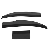 Aileron arrière universel 3 pièces en ABS, style bec de canard, aileron aérodynamique pour berline et SUV, accessoire de style automobile