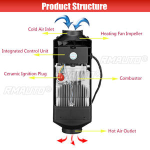Chauffage de voiture 12V 5KW, chauffage au diesel pour voiture, chauffage de stationnement avec télécommande et écran LCD pour camping-car, voiture, camion, bateau, bus - Product Image 3