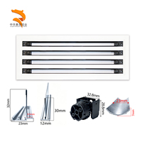 Diffuseur linéaire à fentes pour grille d'aération, en profilé aluminium, certifié ROHS, solution complète, fabrication et approvisionnement direct usine