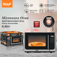 Four à micro-ondes RAF 25L 850W avec commande tactile numérique et fonction de dégivrage, appareil de cuisine pour la cuisson à domicile