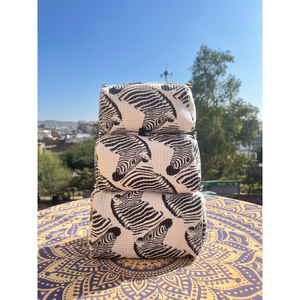 Zebra Printed Makeup <b>Bag</b> Set Of 3 Piece Pure Cotton Toiletry Makeup <b>Travel</b> <b>Bag</b> Quilted <b>Wash</b> Cosmetic <b>Bags</b> On Wholesale Rate - Product Image 3