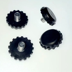 <b>Adjustable</b> Feet Pads M8x10 Black Plastic For <b>Tables</b> Chairs Support <b>Legs</b> - Product Image 3