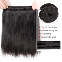 Extensions de cheveux vierges Remy pas chères, lisses et soyeuses, en cheveux humains brésiliens de type Mink, pré-épilées, avec closure et frontal en dentelle