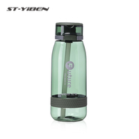 Bouteille d'eau pour entraînement sportif avec couvercle à paille et bouchon de verrouillage