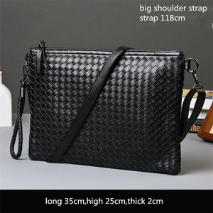 Borsa all'ingrosso della borsa della pochette di cuoio della moda degli uomini della borsa della busta del documento intrecciata borse a mano - Product Image 4