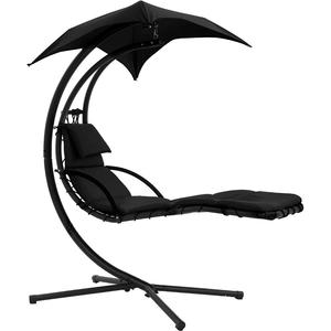 Fauteuil <span class=keywords><strong>suspendu</strong></span> incurvé moderne pour l'extérieur, balançoire de jardin, hamac, avec structure de support en métal pour auvent de jardin - Product Image 5