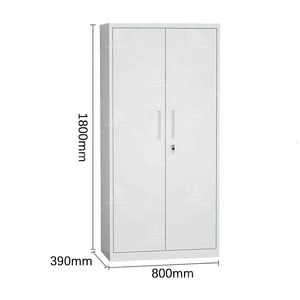 מותאם אישית 2 דלתות מתכת אחסון ארון פלדה ארון פלדה עם 4 מדפים להגשת - Product Image 3