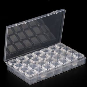 28 слотов Сетка Коробка для хранения ювелирных изделий, органайзер, контейнер для таблеток, из бисера, серьги, Нейл-арт - Product Image 2