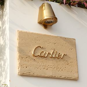 Индивидуальная 3D-надпись в стиле ваби-саби из светящейся латуни для дверей, номеров вилл, рекламных щитов и частных помещений - Product Image 2