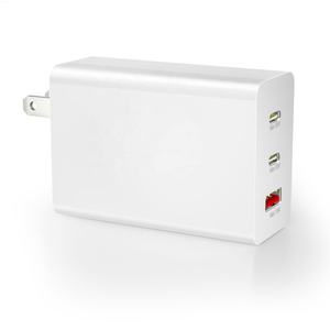 65W GaN hızlı şarj adaptörü 2C1A <span class=keywords><strong>3</strong></span> Port PD 65W & QC18W FCC CE sertifikalı abd/ab tak dizüstü şarj cihazı cep telefonu - Product Image 3