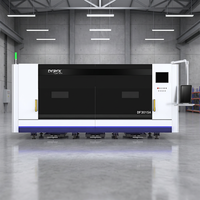 Machine de découpe laser à fibre entièrement fermée DEREK avec commande Cypcut, découpeuse CNC pour acier inoxydable, acier au carbone, aluminium, cuivre