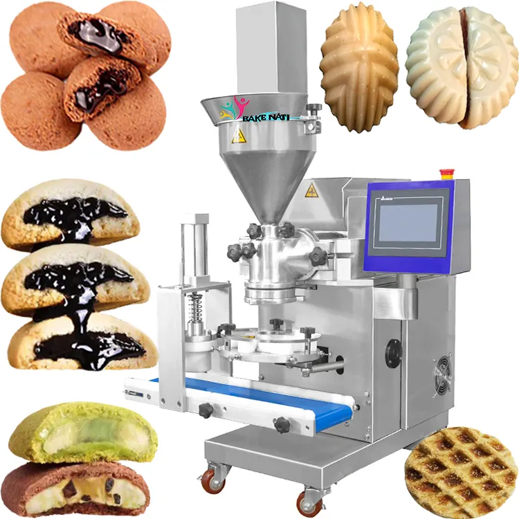 Lanches maamoul recheados de mamoul, biscoitos cheios de maamoul automáticos para uso no médio e oriental, máquina de crustamento de biscoitos enchidos, BNT-180