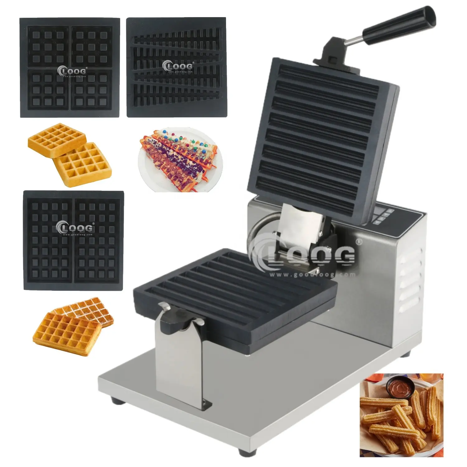 Fabricante de waffle de aço inoxidável, profissional, fabricante de igrejas elétricas da espanha