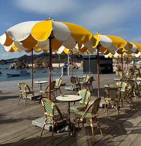 <span class=keywords><strong>Parasol</strong></span> de jardin extérieur <span class=keywords><strong>grand</strong></span> format en aluminium, à franges, jaune rayé, de luxe, style pagode, pour plage et terrasse, <span class=keywords><strong>prix</strong></span> usine - Product Image 1