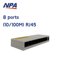 Switch réseau QoS empilable 8 ports 10/100 Mbps Full-Duplex 1,6 Gbit/s, en plastique, Plug & Play, pour bureau à domicile, caméra IP, stock disponible, garantie 2 ans