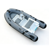 Perahu Karet Premium RIB360C (Konsol Samping) dengan Dasar Fiberglass Bersertifikasi CE untuk Memancing