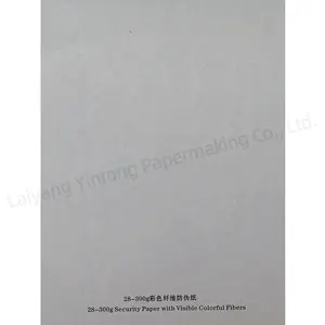 Security Paper Factory Security UV Visible Fiber Paper for Stamp Printing