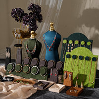 Présentoir à bijoux vintage en velours à cinq niveaux pour bracelets, colliers, bagues – Accessoire de photographie – Chine