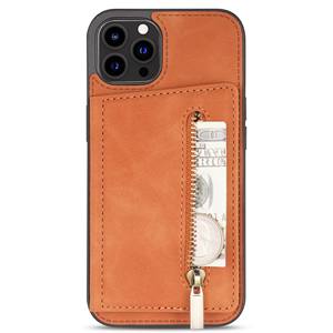 Étui portefeuille zippé professionnel en cuir PU avec porte-cartes pour <span class=keywords><strong>iPhone</strong></span> <span class=keywords><strong>11</strong></span>, 12, 13 et 13 Pro – Housse de protection type sac à main - Product Image 5