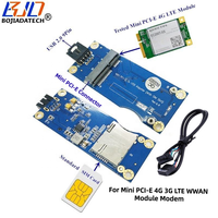 Adaptateur de module sans fil USB 2.0 9 broches pour carte mère vers Mini PCIe PCI-E MPCIe avec support pour 1 carte SIM pour modem 3G 4G LTE WWAN