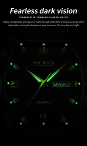 <span class=keywords><strong>Montre</strong></span>-bracelet à quartz pour homme OLEVS 5528, boîtier tonneau, bracelet en acier bicolore or, cadran serti de diamants, étanche 30M, <span class=keywords><strong>montre</strong></span> de ville pour affaires - Product Image 5