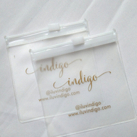 Bolsa de Empaque para Joyería de Moda con Logo Personalizado, Bolsa Pequeña Transparente de Plástico con Cierre Zip, Estuche Mini de PVC Transparente con Cremallera