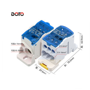Bloque de Terminales UKK 125A, Monofásico <span class=keywords><strong>Unipolar</strong></span>, Montaje en Riel DIN, Bloque de Distribución de Energía Tipo Tornillo para Panel Eléctrico - Product Image 6