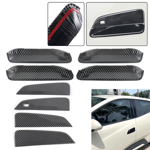 Cubierta para manija de puerta de coche, adhesivo con patrón de fibra de carbono para BYD Haiou 220mm 210mm - Product Image 4