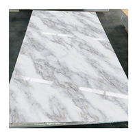 Lámina de PVC Impermeable con Diseño de Mármol, 3mm, 4x8FT, Panel UV con Diseño Gráfico para Decoración de Paredes Interiores Comerciales y Residenciales
