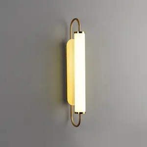 Decorativa moderna da parete a led di illuminazione creativa di oro acrilico riparo montato di superficie coperta di lettura per la casa lampade da parete